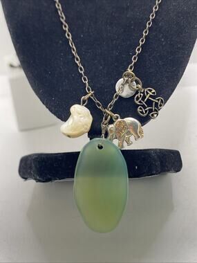 Vintage Womens Charm Necklace Elephants Etc Necklace